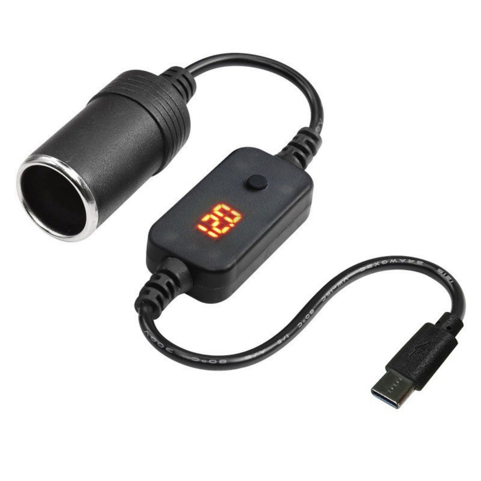 1Pc USB-C to 12V Car Cigarette - Accessories Experts Vape review and price